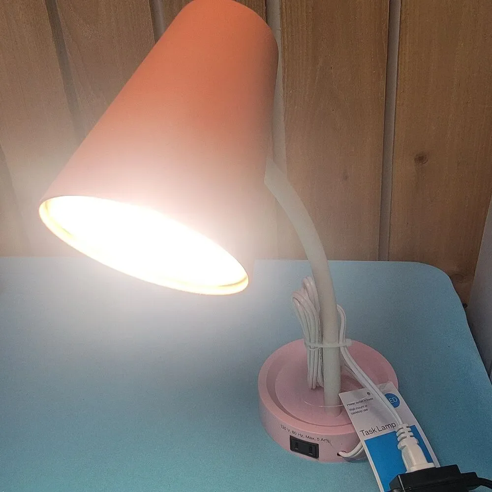 Room Essentials™ Task Table Lamp, Orange/Pink/White Color Block